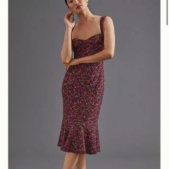 Anthropologie Dresses & Skirts - Anthropologie Hutch Sleeveless Sweetheart Ditsy Floral Midi Dress NWOT